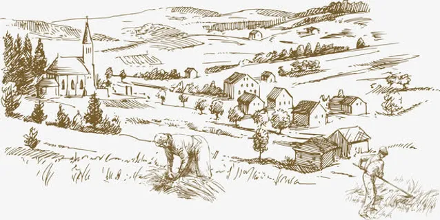 手绘农场矢量图免抠 手绘农场矢量图免抠