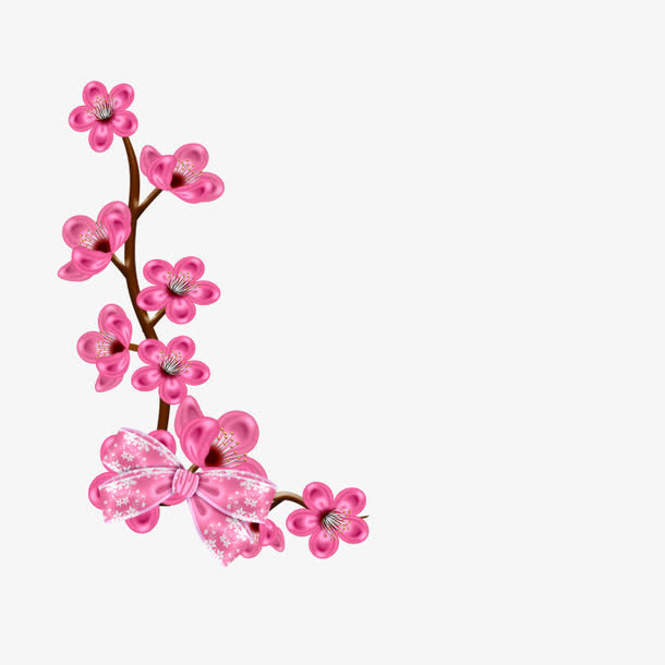 粉色梅花免抠