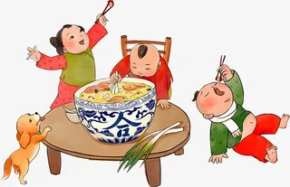 新年快乐，古代民间新年免抠