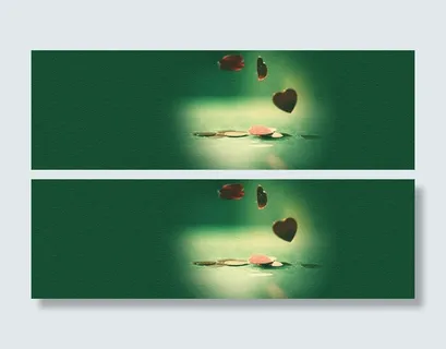 清新绿色爱心海报背景 清新绿色爱心海报背景