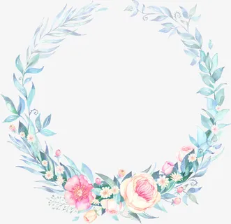 手绘花环免抠
