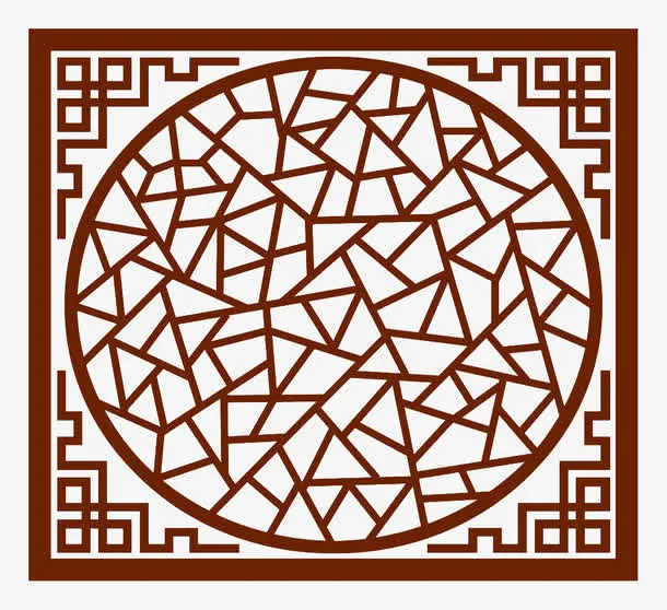 矢量古窗免抠
