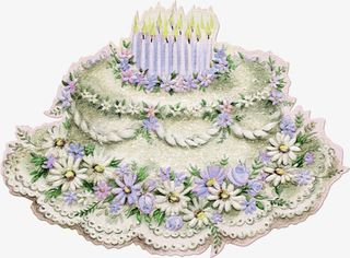 手绘鲜花生日蛋糕免抠