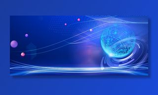 蓝色光效背景图高清商务科技背景