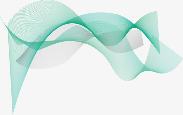 绿色科技波纹免抠