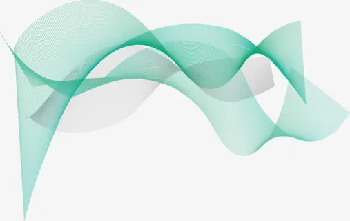 绿色科技波纹免抠