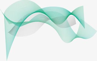 绿色科技波纹免抠