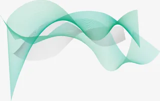 绿色科技波纹免抠