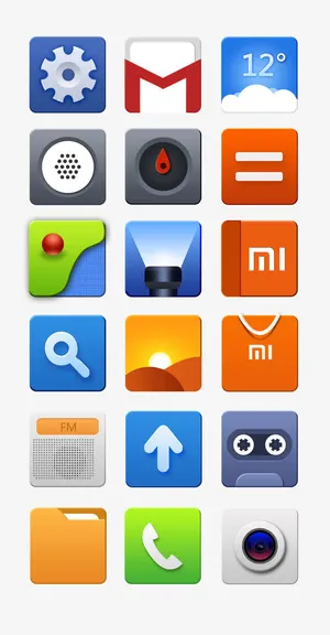 创意小米导航栏图标免抠 创意小米导航栏图标免抠