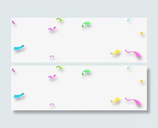 漂浮彩带素材免抠