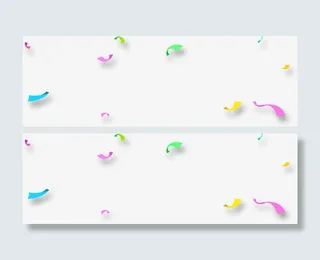 漂浮彩带素材免抠