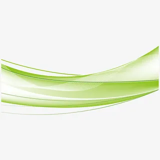 绿色绚丽线条素材免抠