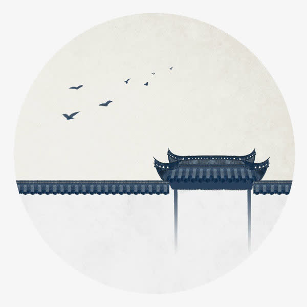灰瓦建筑免抠