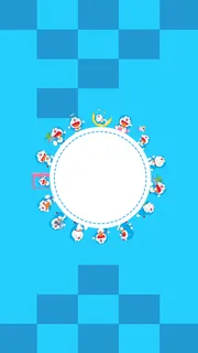 蓝色几何哆啦A梦促销PS源文件H5背景素高清