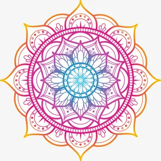 复古花纹线条装饰图案免抠