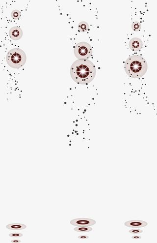 棕色简约圆圈光芒漂浮素材免抠