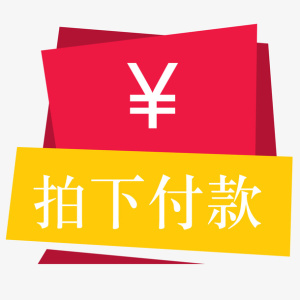 店铺拍下付款标签免抠