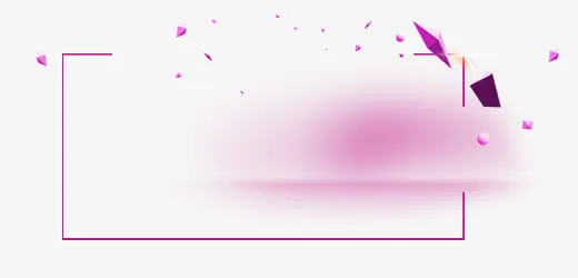 紫色方框漂浮片状免抠
