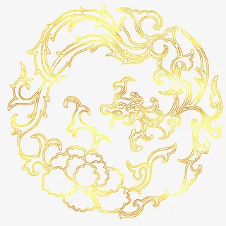 中国传统图案浮雕花烫金花纹免抠免抠
