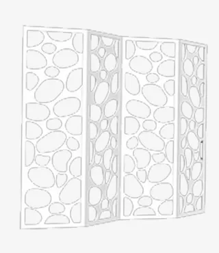 白色镂空隔断免抠