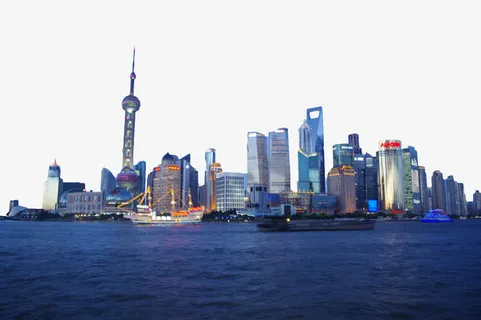 实拍黄浦江免抠