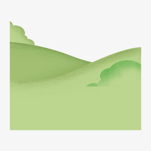 水彩草地春天设计素材免抠