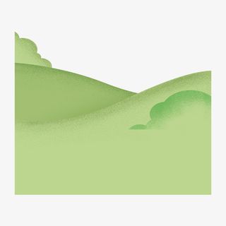 水彩草地春天设计素材免抠