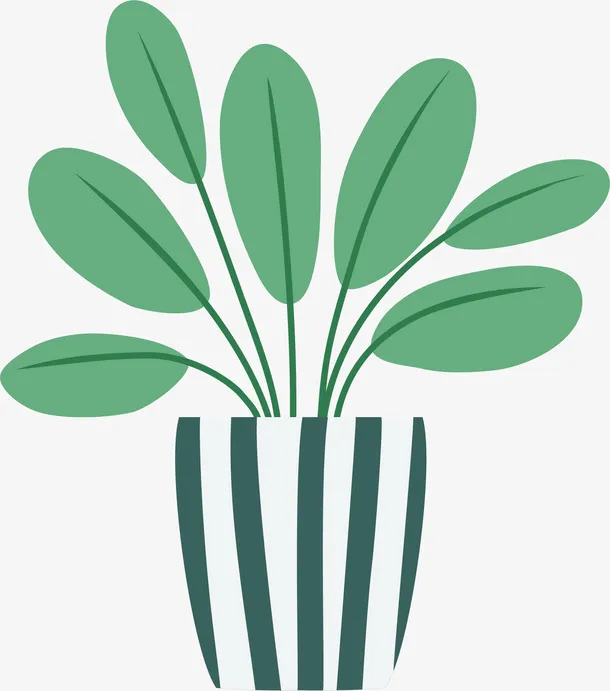 卡通扁平绿植花卉免抠png装饰免抠