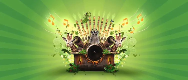 创意动物摇滚音乐背景高清