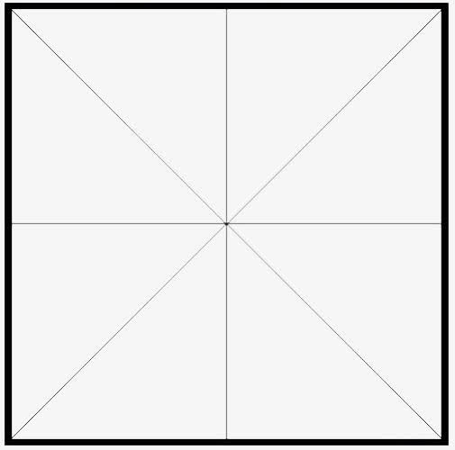 黑色实心米字格免抠