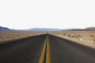 笔直的水泥马路免抠