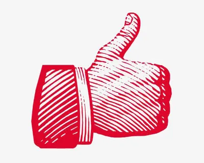 手绘大拇指免抠