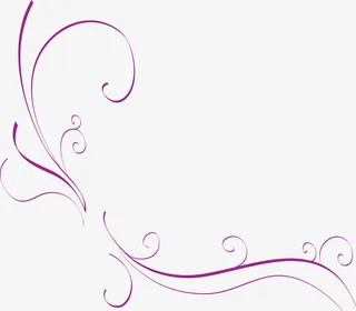 紫色创意不规则流畅线条免抠