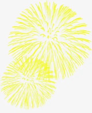 金色盛放烟花开业免抠