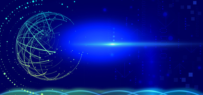 蓝色科技感峰会创意背景图高清