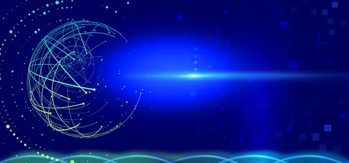 蓝色科技感峰会创意背景图高清