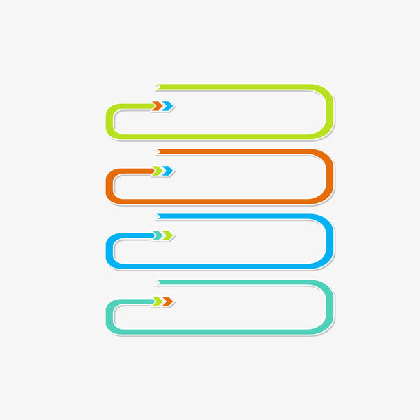 矢量ppt彩色线条标题免抠