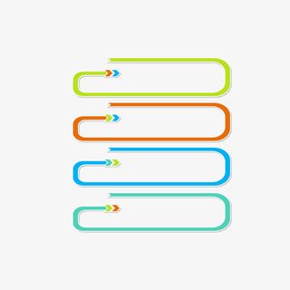 矢量ppt彩色线条标题免抠