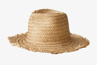 黄色防烂边缘的农民草帽实物免抠