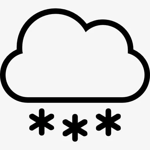云雪花天气符号图标免抠