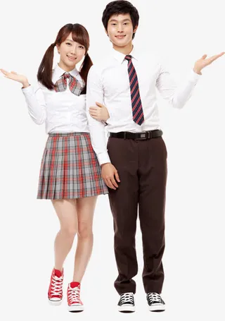 男女校服学校装饰元素免抠