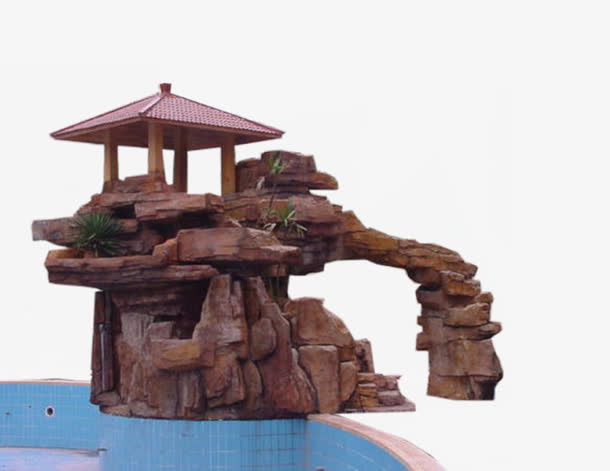 假山盆景免抠
