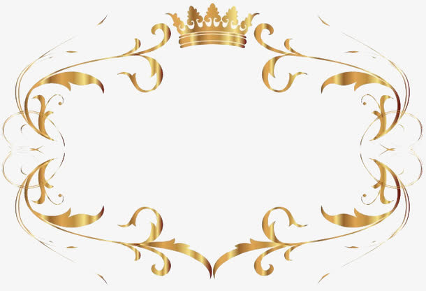 金色文字框免抠