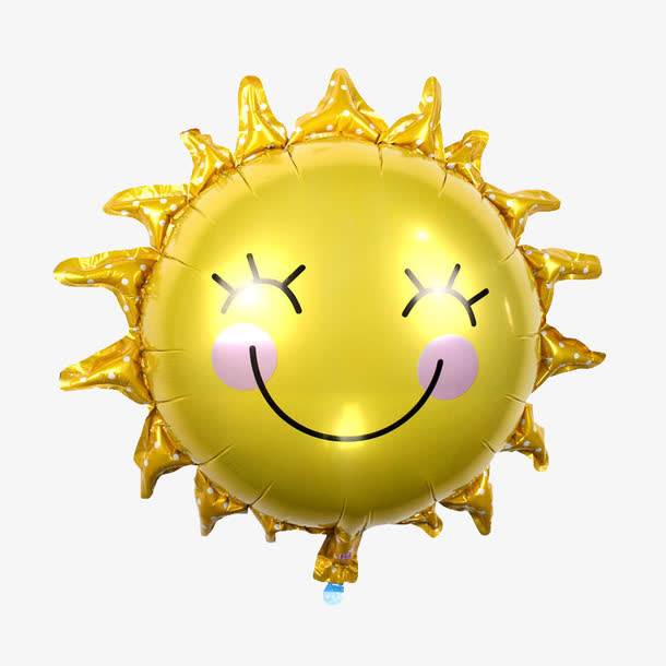 太阳铝箔气球免抠