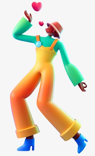 C4D渲染人物女孩免抠