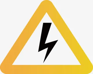 当心触电免抠图标元素