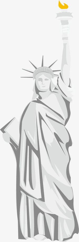 自由女神像矢量免抠