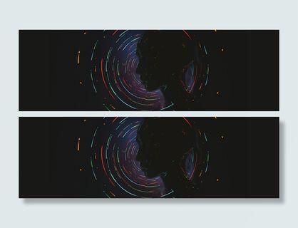 科幻人脸侧脸剪影高清