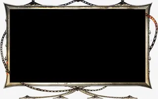 创意合成黑色游戏页面边框免抠