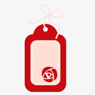 红色玫瑰书标免抠